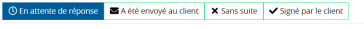 Statut de suivi client